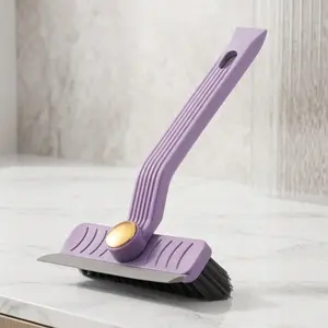 360 Degree Rotating Crevice Cleaning BrushMulti Function Hard Bristle V Shaped JointScrub Brush with Handle for BathroomKitchen Tile Floor and Wall Gap CleaningDurable Plastic Cleaning Tool