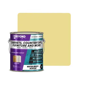 Beyond Paint All-In-One Buttercream Refinishing Paint for Cabinets, Countertops, Furniture, and more