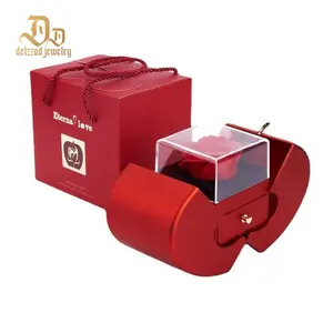 Delzzad Preserved Real Rose Gift Jewelry Gifts Idea on Valentine's Day, Anniversary, Christmas, Mother's Day, Birthday(Box Only)