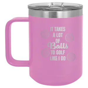 Personalized Lots of Balls 15 oz Mug - Light Purple
