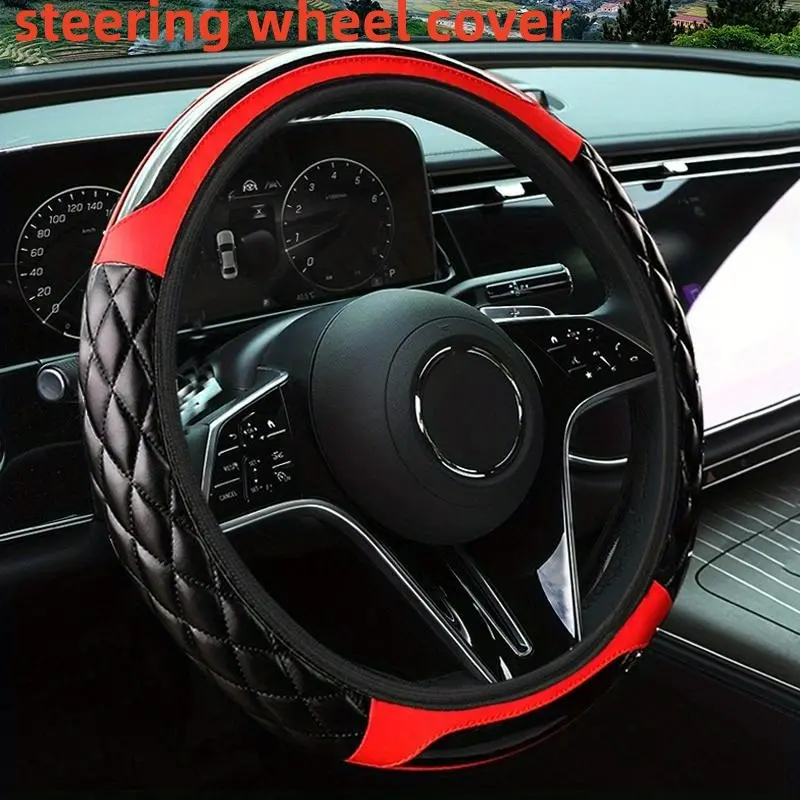 3D Embroidered Car Steering Wheel Cover, Universal Fit for 14.5–15 inch Wheels, Steering Wheel Protector, Steering Wheel Decor and Automotive Interior Décor Accessory for Men and Women, Car Accessories