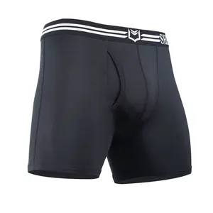 SHEATH 4.0 Men's Dual Pouch Boxer Briefs 5in - Solid Color Modal Anti-Chafe Underwear, Patent Separate Pouch Daily Comfy Menswear