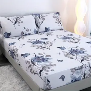 3pcs Bedding Set with Printed Sheet Covers, Includes Pillowcases, No Filling, Modern Style Home Bed Linen, Washable Polyester Fabric, Bed Sheets Set, Decorative Bedsheet Sets