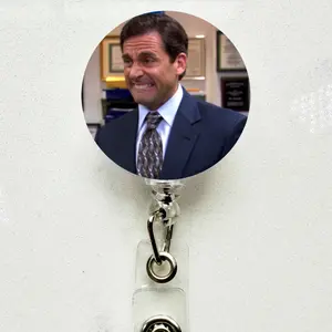 Funny Office Michael Scott Badge Retractable Reel - Medical ID Badge ID Holder