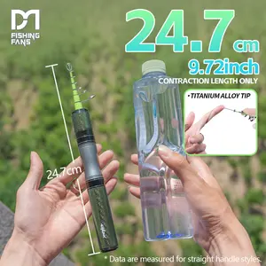 Fishing Fans Fishing Rod, 1.68m-1.8m Ml Hardness Ultra Short Telescopic Carbon Fiber Handle Travel Portable Fish Pole