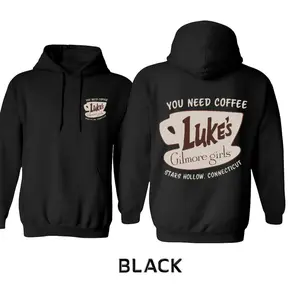Gilmore Girls Luke's Diner Hoodie – 'You Need Coffee’ Stars Hollow Graphic Sweatshirt, Unisex TV Show Fan Streetwear