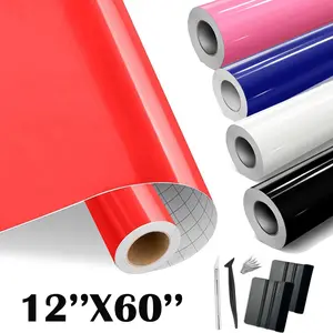 1ft x 5ft Vinyl Wrap Roll For Car Window Pillar Post Cover Trim B Pillar Panel, Car Wrap Film Hood Decal Sticker for Interior Exterior