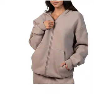 Comfortable Unisex Simple Solid Color Fashion Clothing Travel Essential Zipper Hoodie