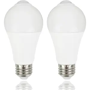 Motion Sensor Light Bulbs - 12W(100-Watt Equivalent), Outdoor/Indoor Motion Light Bulb Led A19 E26 5000K Daylight 1100LM, Dusk to   Bulbs for Porch Hallway Basement Garage 2 Pack