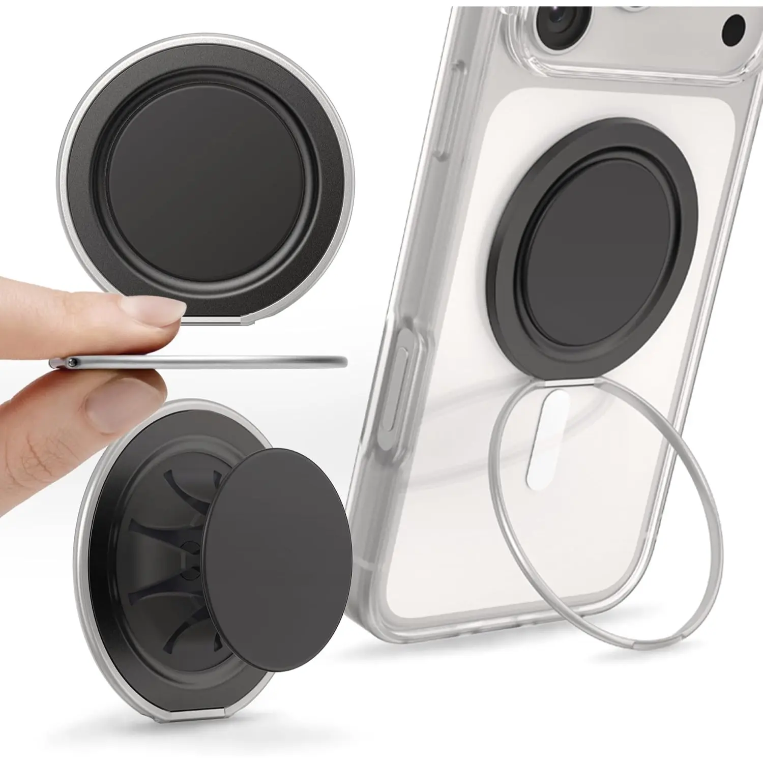 PopSockets Low-Pro Grip for MagSafe, Ultra-Thin 2.6mm Phone Grip and Stand