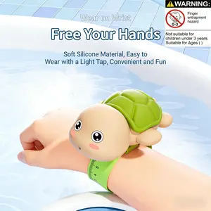 Summer Cartoon Turtle Dolphin Water Spray Wrist Toy, Parent-Child Indoor Outdoor Beach Interaction, Baby Water Play Essential