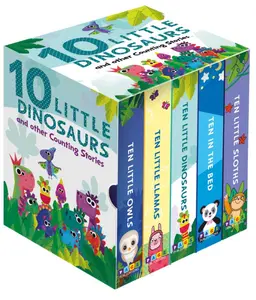 "10 Little Dinosaurs and Other Counting Stories Children's Board Book - 24 pages per book, 6.25 x 4.75 x 5 inches, durable, easy to store"