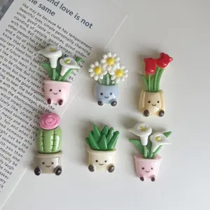 Set of 6 Floral Pattern Refrigerator Magnets, Cute and Creative Design, Ideal for Kitchen, Office, Whiteboard, Storage Cabinet, Dishwasher Decor, Flower Magnets, Decorative Fridge Magnets