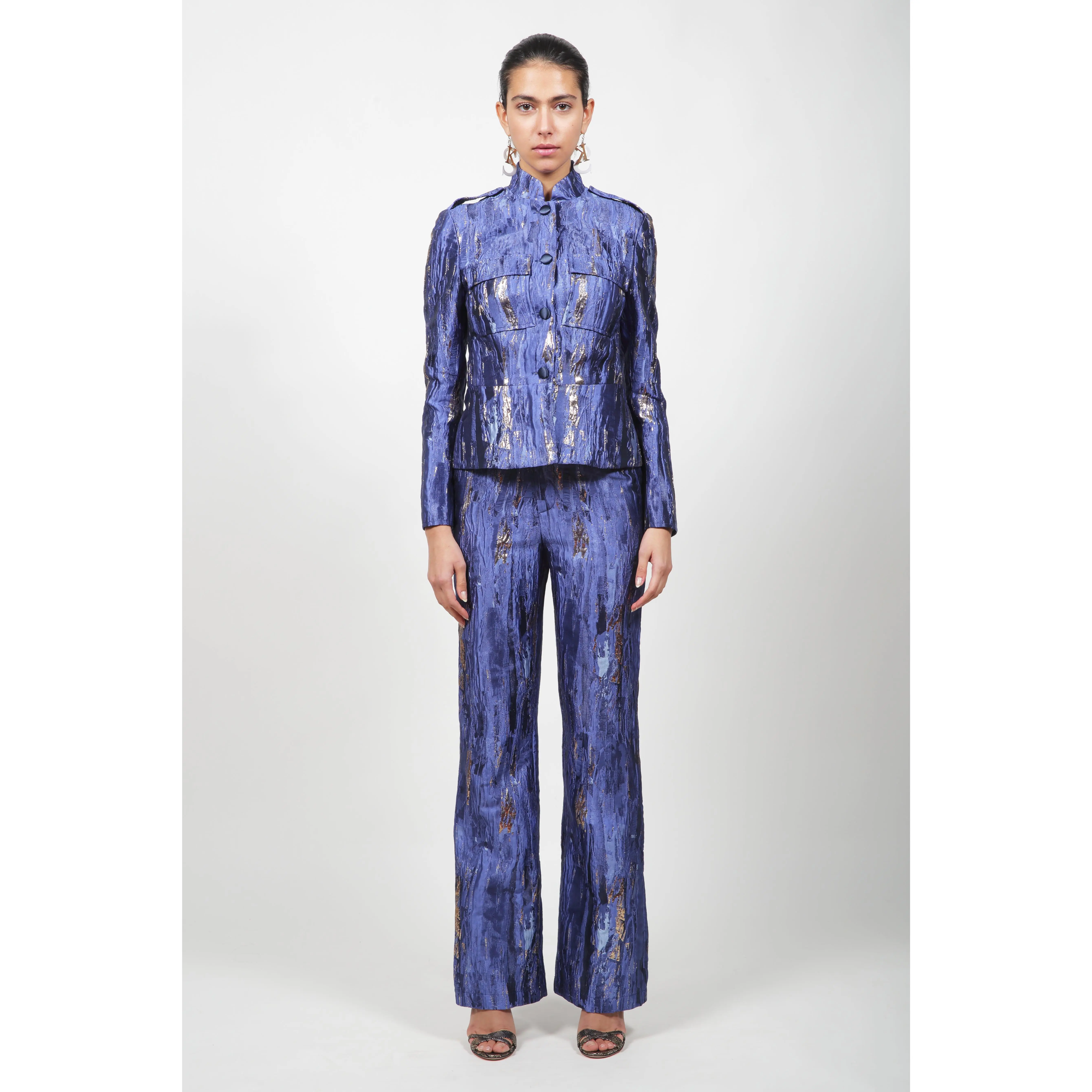 Metallic Jacquard Pant