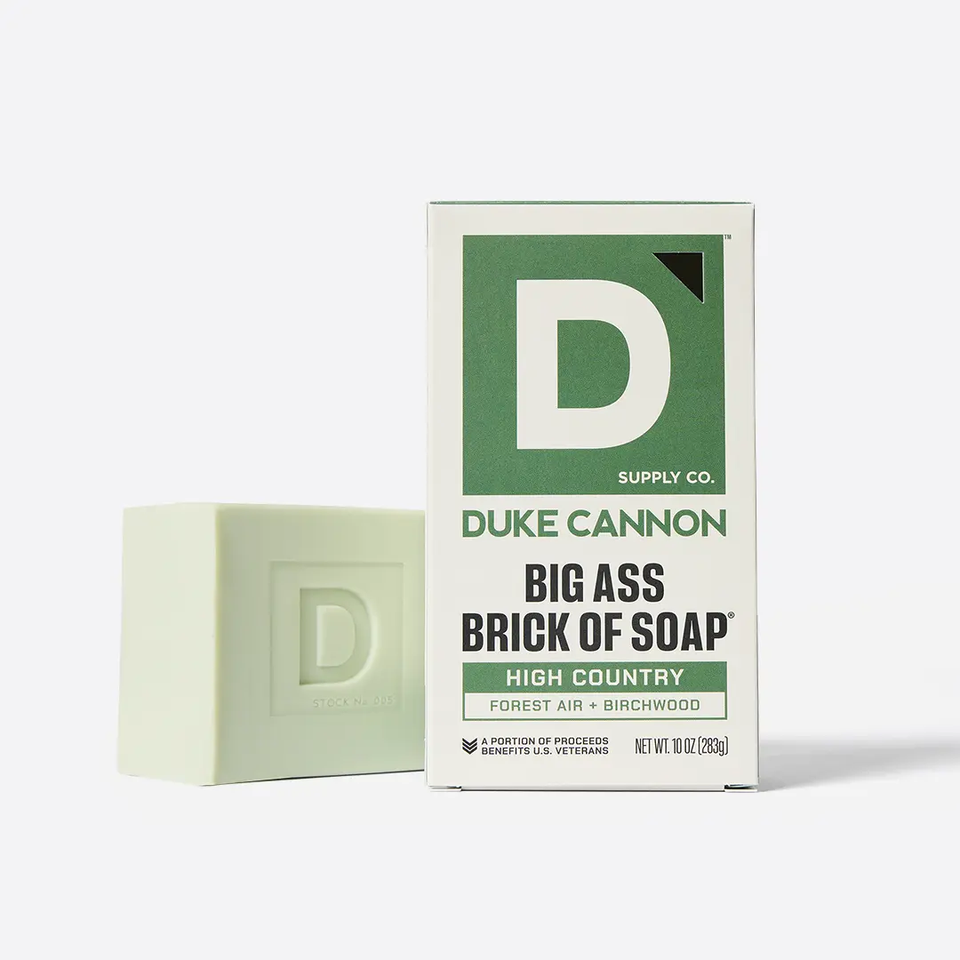 Duke Cannon Supply Co. Big Brick of Soap for Men - High Country, Forest Air and Birchwood Scent, Superior Grade Extra Large Men’s Bar Soap, Gentle Cleanser, 10 oz Body Care