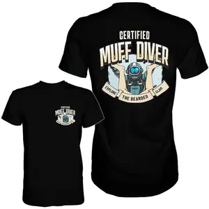MUFF DIVER EXPLORE MEN'S T-SHIRT, FUNNY MEME SHIRT, FOR GIFT,Black-Hoodie Black-Sweatshirt