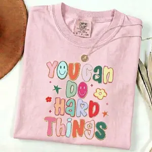 You Can Do Hard Things Teacher Comfort Colors, School Counselor Crewneck, Special Education Teacher SPED T-Shirt, Motivational Teacher Gift