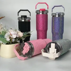 30oz Bling Rhinestone 304 Stainless Steel Tumbler with Handle