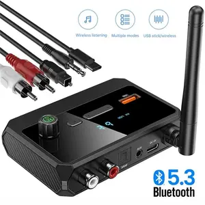Bluetooth 5.3 Audio Receiver AUX USB Optical to RCA Home Stereo Adapter