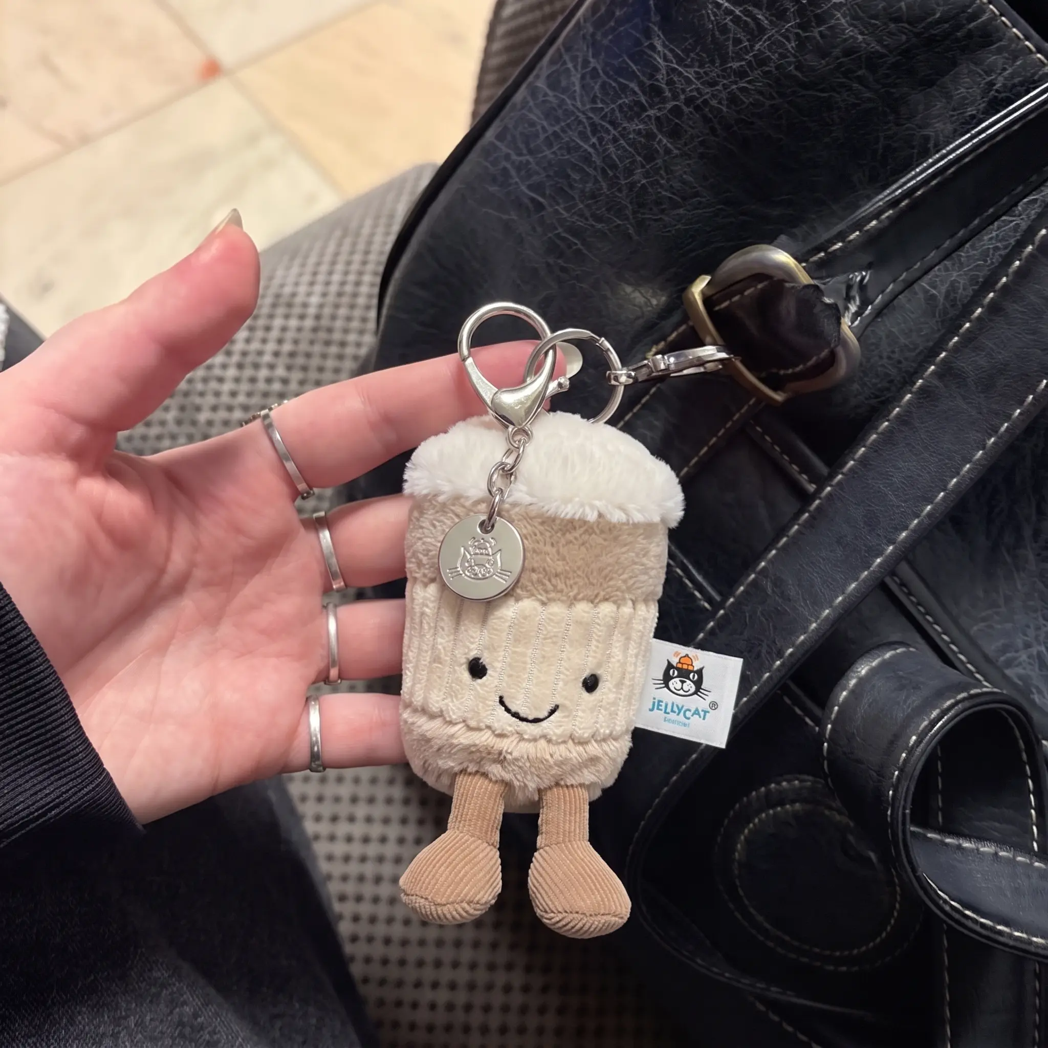 Jellycat Plush Bag Charm Collection, Adorable Plush Keychain, Cute Soft Coffee Bag Accessory, Adorable Cloud Gift for Her, Bag Charm