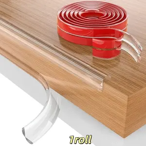 3m Soft Corner Protector Strip, Pre-Adhesive Strong Glue, Child Safety Bumper, Transparent PVC Edge Guard for Furniture Protection