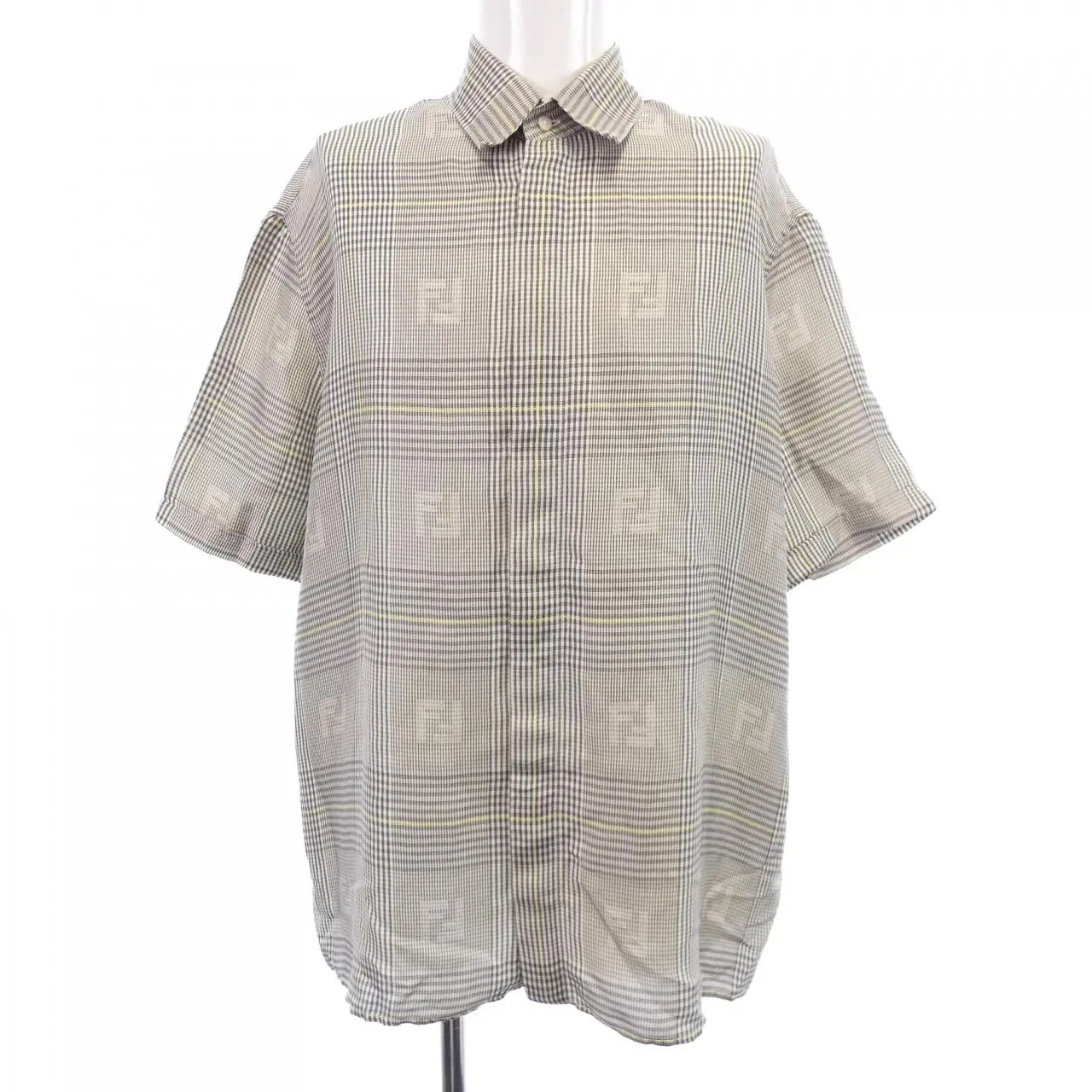 Pre-owned FENDI Silk Small Leather Goods FF Motif Short Sleeve Shirt
