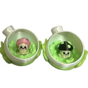 Bottle Terrarium PuffyPuff Fungo Mushroom Flexi Figurine