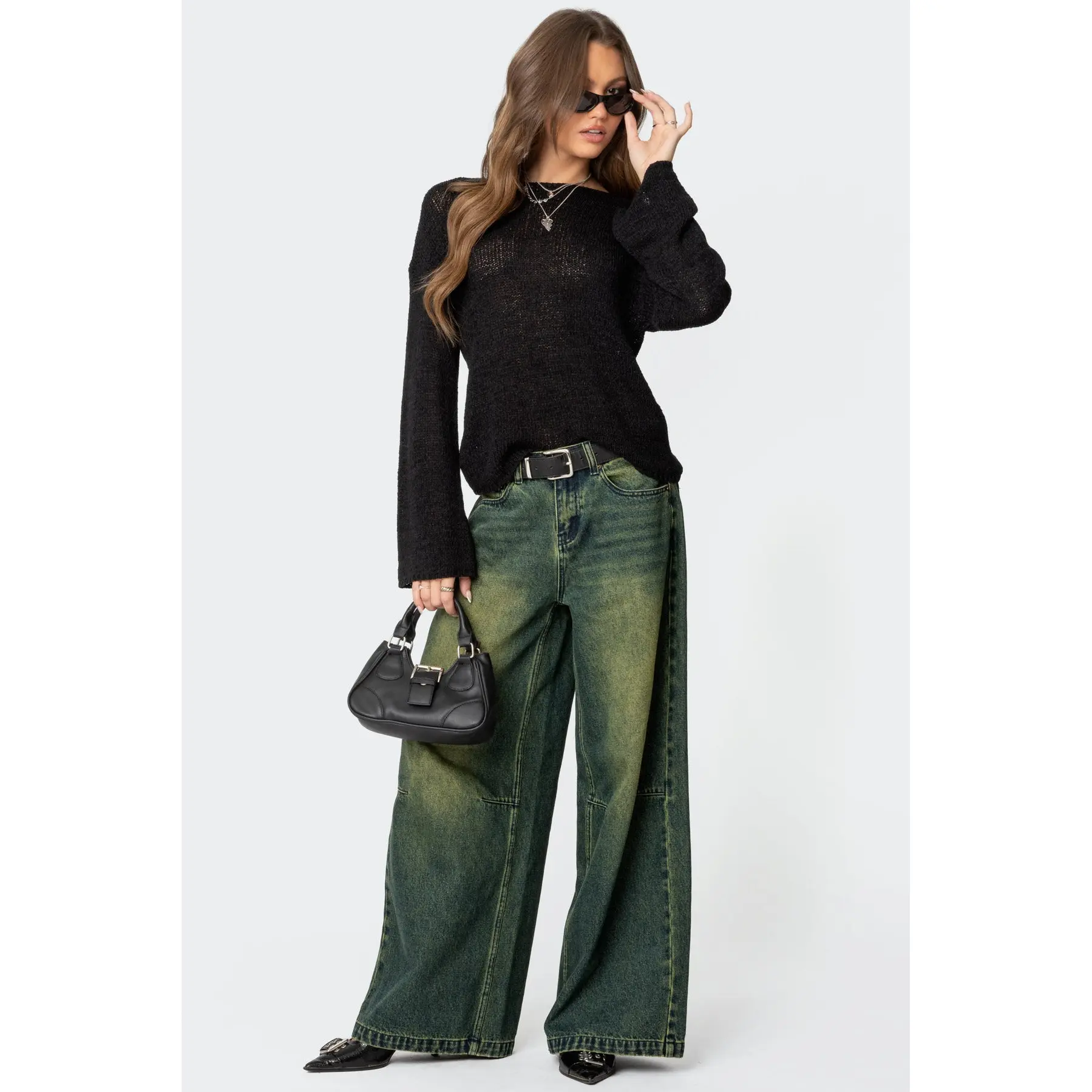 Shawn Washed Low Rise Baggy Jeans