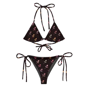 All-over print recycled string bikini