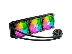 XPG Levante X 360 All-in-One ARGB CPU Liquid Cooler - 4.72" Maximum Fan Diameter -2000 RPM - Fluid Dynamic Bearing - 4-Pin PWM(LEVANTEX360-BKCWW)