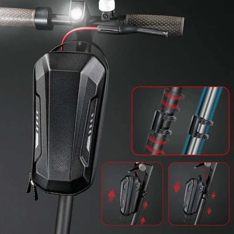 2Layer Bicycle Rack Bag Electric Scooter Bag Organizer Front Pack Electric Scooter Bag Waterproof Vehicle Bags Bicycle Accessories