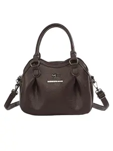 Elegant Soft Leather Handbag for Moms, Unique Design Medium Size Bag, Durable Cork Texture, Versatile Crossbody & Carry-All, Casual Crossbody Bag, Perfect for Work & Daily Use, Handbag Sling Bag