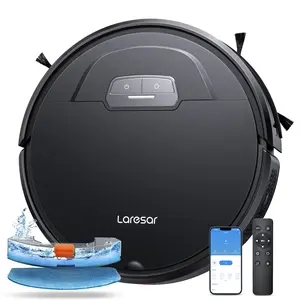 3 in 1 AI Ultra Voice Control Robot Vacuum with Mop Combo, 4500Pa Strong Suction, Laresar Evol 3 Robotic Vacuum Cleaner,Self-Empty Base for Homes with Pets, Carpet & Hard Floors