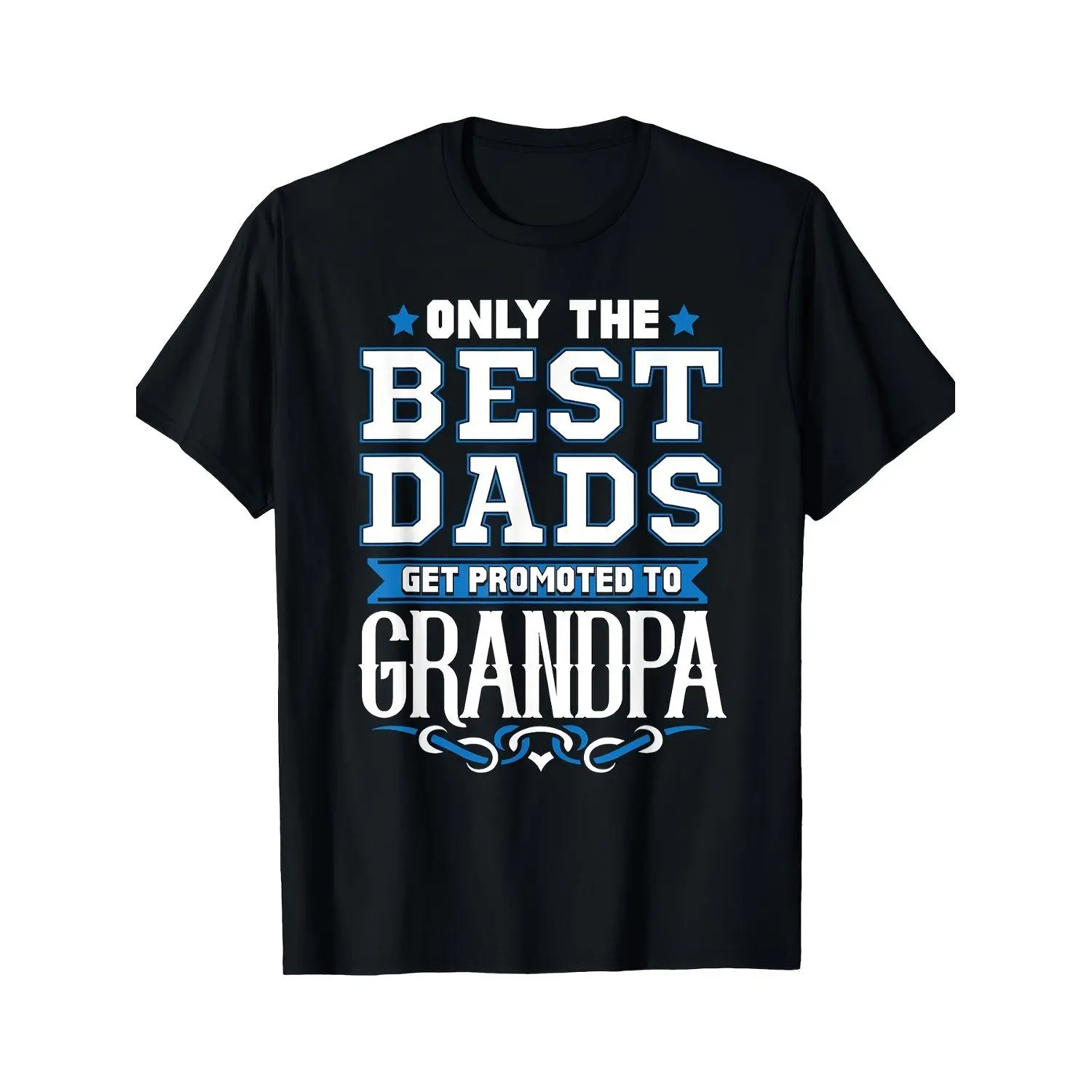 Women's Graphic Print Short Sleeve Crew Neck Tee, Grandpa Slogan "Only the Best Dads Get Promoted to Grandpa", All-Seasons High Street Casual Top, Perfect Gift for Dads/Grandpas (Father's Day)