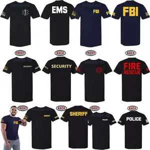 Law Enforcement SECURITY Tee - Police EMS FBI Fire Rescue Sheriff Two-Sided T-Shirt Funny Women Men Clothing Coverall Works Tops