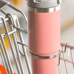 Shopping Cart Cup Holder, Portable Cup Rack for Hanging Coffee Cups and Drink Cups, Convenient Shopping Cart Accessory