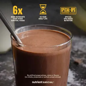 Nutrient Survival Creamy Chocolate Protein Shake Emergency Food 6 Cans