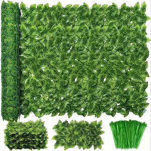 Expandable Artificial Ivy Privacy Fence Screen 20"X118" - Lush, Realistic Hedge With Zip Ties For Easy Installation - Perfect For Outdoor Garden & Home Decor, Versatile Use For Weddings, Parties & More