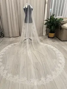 Spanish Style Chantelle 120" Custom Veil from 2.2m to 5m Elegant Wedding Accessory