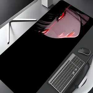 Dark Anime Girl Cool design Large Gaming Mouse Pad, Anime Mousepad, Washable Rubber Extended Desk Mat with Non-Slip Base, Girly Aesthetic Home Office Decor, Desk Accessories, Mouse Pads for Desk, Christian Gifts for Women