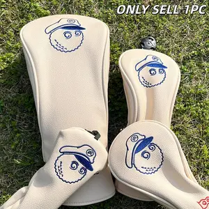 Durable Golf Club Protective Cover, Dust-Proof Cartoon Fisherman Series Accessory, Optimal Protection for Your Golf Clubs, Golf Accessories