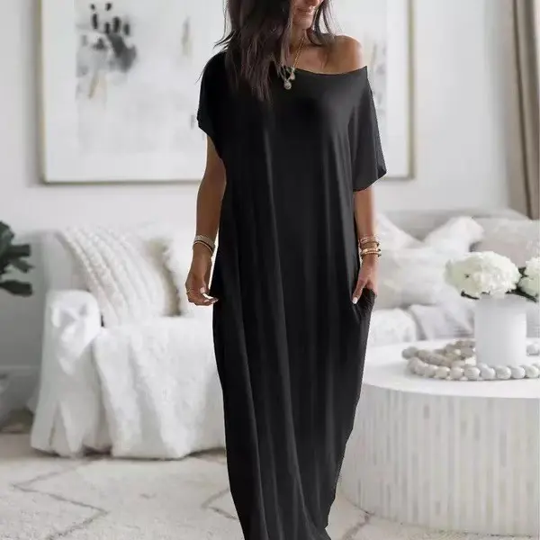Women's Polyester-Elastane Knit Off-Shoulder Pencil Maxi Dress - Lady, Off-Shoulder Ease, God’s Glory Verse, Soft Comfort, Loose Fit, Pull-On, Church Wear, Spring Summer Casual, Cold Wash, Machine Washable, Dry Clean Option