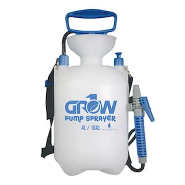 GROW1 Pump Sprayer – 4 Liter / 1 Gallon Handheld Pressure Sprayer for Gardening & Grow Rooms