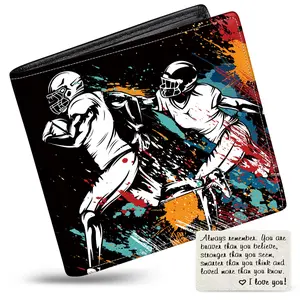 Boys Wallet for Kids, Teen Boy Wallets 9-12 8-10 8-12, Cool Novelty Leather Bifold Rfid Blocking Purse Coin Pocket Zipper Id Window for Children Men Male Youth Guys Birthday Christmas Gifts