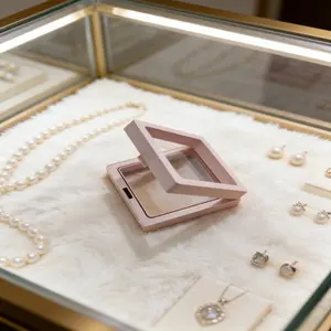 30-Pack Elegant Display Box with Elastic Film Lid - Dustproof Jewelry Storage Box for Necklaces, Bracelets, Rings, Coins, Earrings, and Brooches - Durable Plastic, Jewelry Box, Jewelry Case, Jewelry Organizer, Women's Jewelry.(DM369)