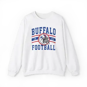 Buffalo Football Vintage Sweatshirt Gildan Crewneck Buffalo Bill Sweatshirt Gift for Buffalo Fan Gift Bills Football Pullover Buffalo NY Sweatshirt