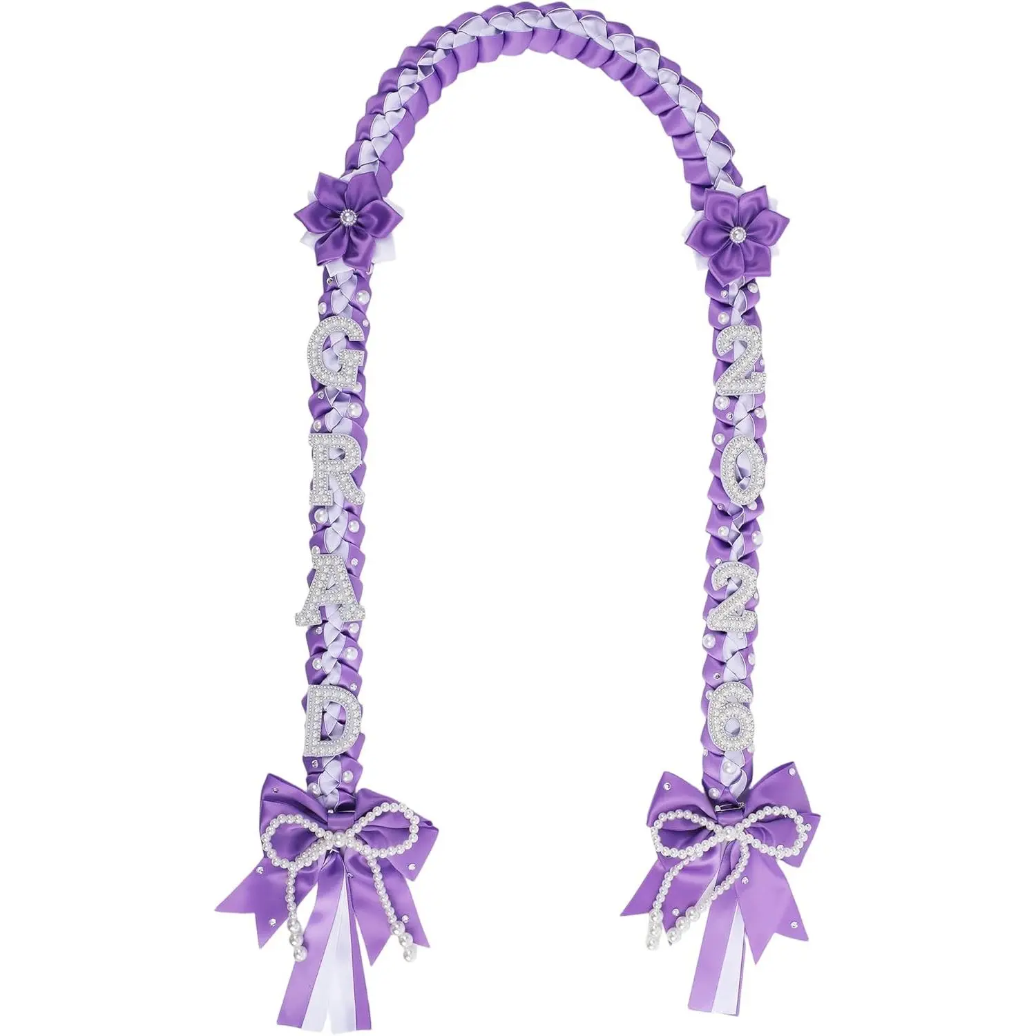 Graduation  Lei Class of 2026 - Congratulations Grad Leis  Bow Garland Sash for High School