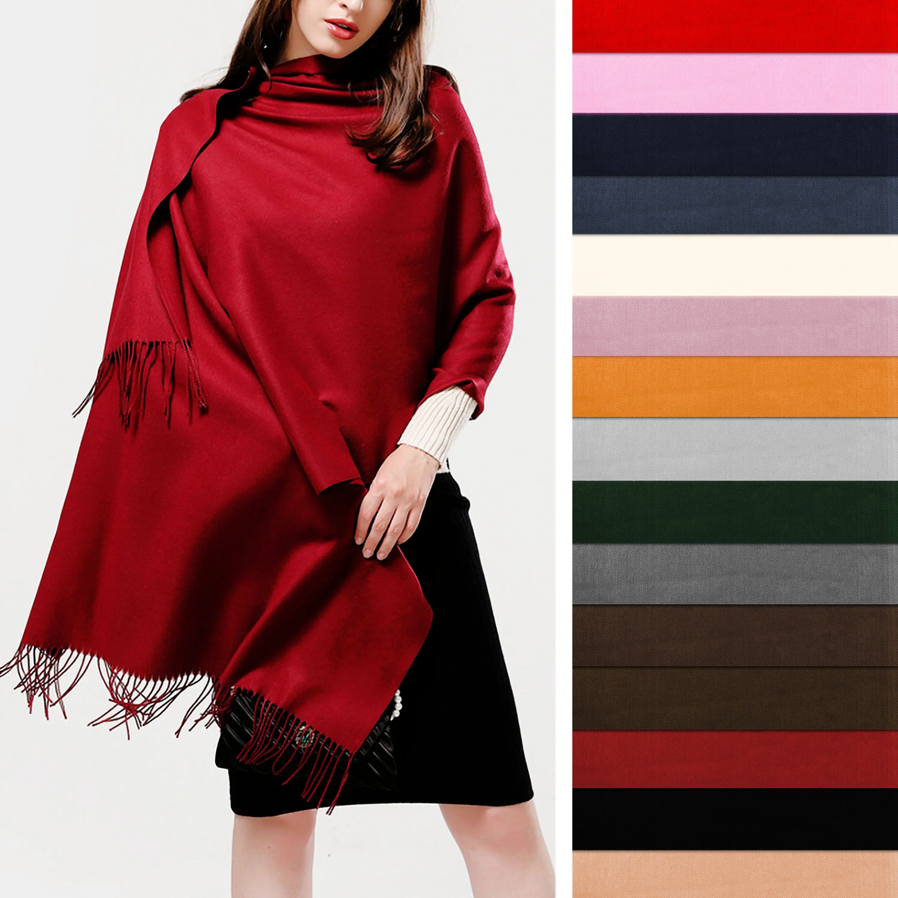 Unisex Winter Warm Cashmere-Feel Scarf - Long Large Thick Fashion Shawl, Wrap Shawl, Neck Scarf Styling, Cold Weather Accessory, Colorful Gift for Neck Wear, Scarf Around Neck