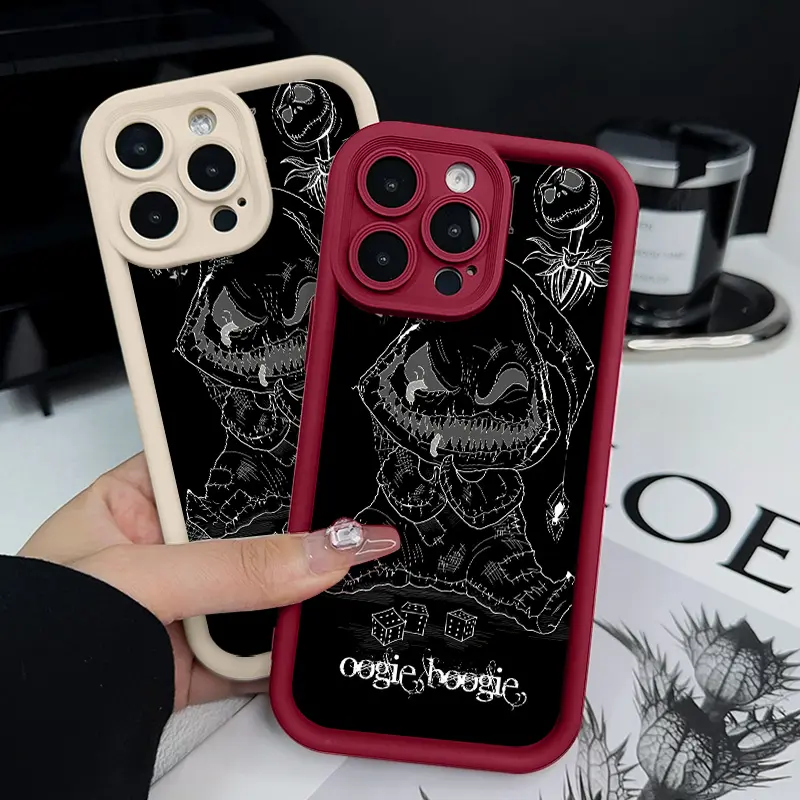 Case for iPhone 17 16 E Pro Max 15 Plus 14 13 12 11 Air XS XR Oogie Boogie Sketch Advanced fashion gift Anti-Scratch Shockproof Soft Silicone Protective Cover Compatible With Samsung Galaxy S26, Smartphone, Handheld, Protection