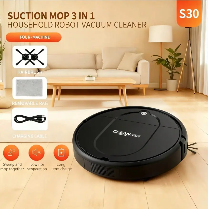 Cordless 2-in-1 Vacuum Cleaner & Mop, Rechargeable Electric Floor Sweeper for Hardwood, Tile & Multi-Surface Cleaning